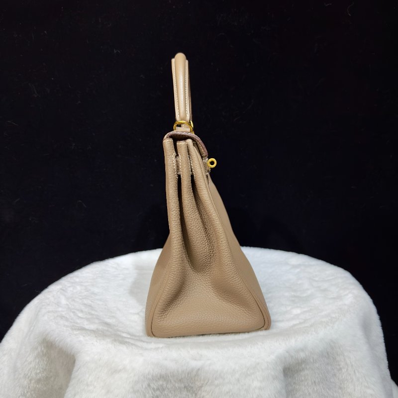 HERMES Kelly 28 大象灰金扣-19