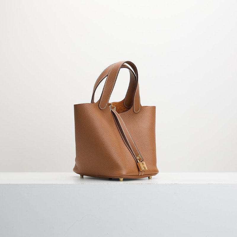 二手Hermès picotin 18 菜籃子/金棕金-1
