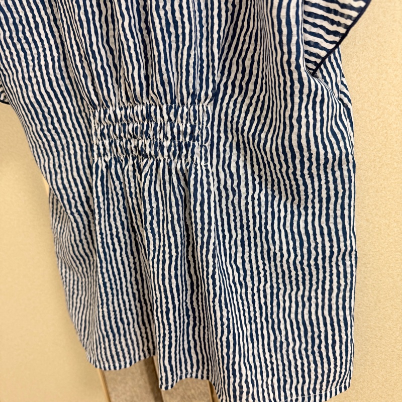 63)黃淑琦藍白色條紋質感上衣 S號 95成新-8