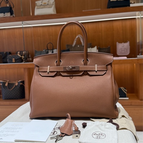 【棕金搭配百看不膩、夢幻包王】Hermès Birkin 30cm｜經典棕 TOGO皮 銀扣｜Z刻年份｜愛馬仕鉑金包