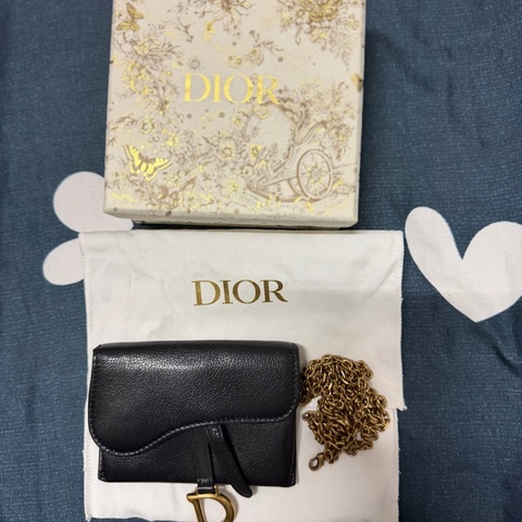 Dior 迷你鏈條卡包、零錢包（搭配原廠鏈）