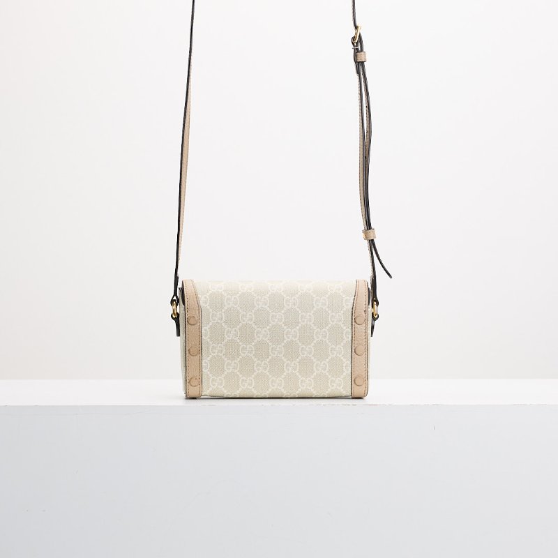 二手Gucci 1955橫版手機包 燕麥色-1