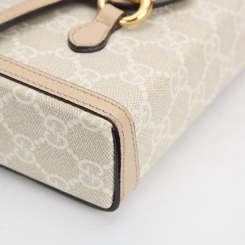 二手Gucci 1955橫版手機包 燕麥色-5