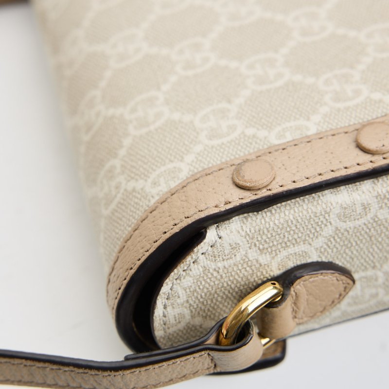 二手Gucci 1955橫版手機包 燕麥色-6