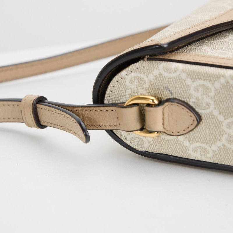 二手Gucci 1955橫版手機包 燕麥色-11