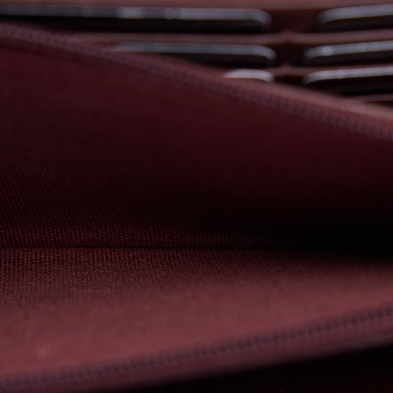 二手Chanel cf口蓋長夾/黑銀牛-16