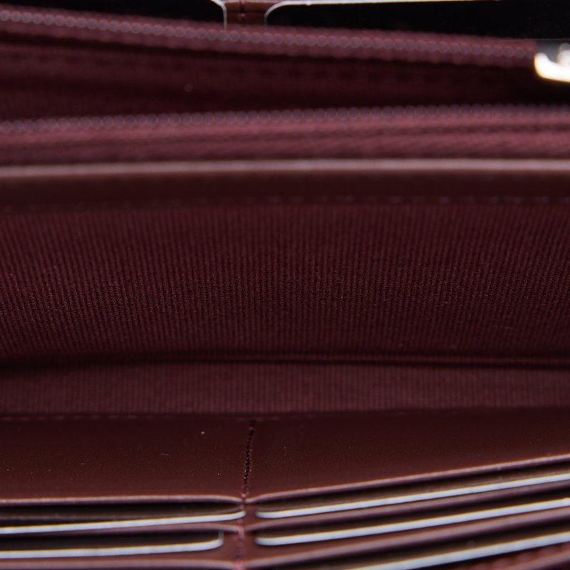 二手Chanel cf口蓋長夾/黑銀牛-17