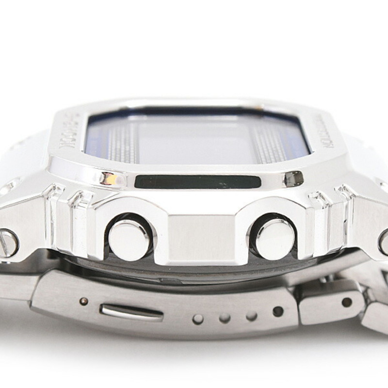 卡西歐男士 G-SHOCK 全金屬 5000 系列太陽能不鏽鋼數位錶盤腕錶 GMW-B5000D-2JF-5