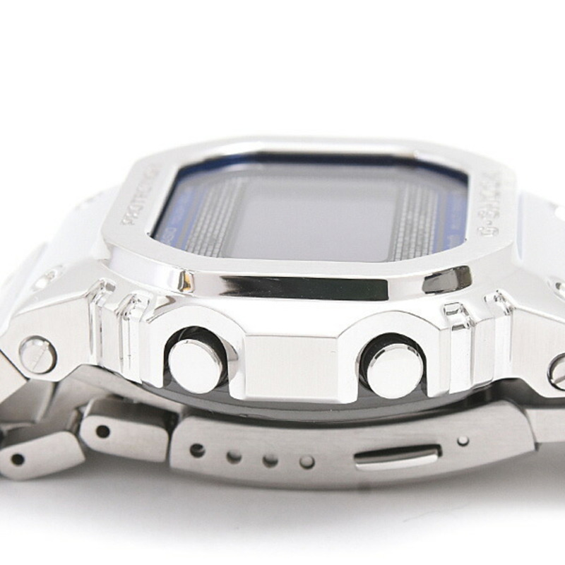 卡西歐男士 G-SHOCK 全金屬 5000 系列太陽能不鏽鋼數位錶盤腕錶 GMW-B5000D-2JF-6