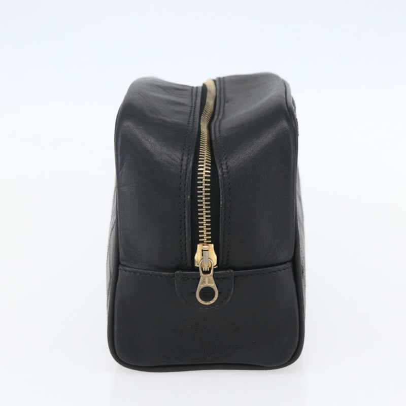 【日本直送】香奈兒雙色手拿包，漆皮材質，黑色金色雙C標誌，正品編號mr1631-3