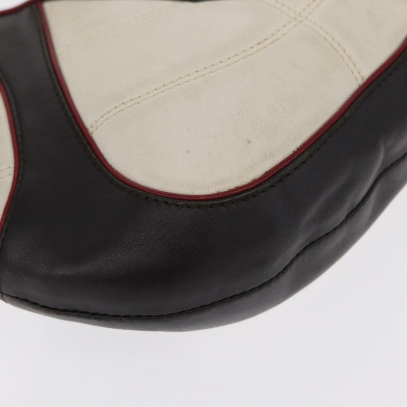 【日本直送】CELINE 2002世界盃單肩包 皮革 白色 黑色 銀色 Auth mr1649-8