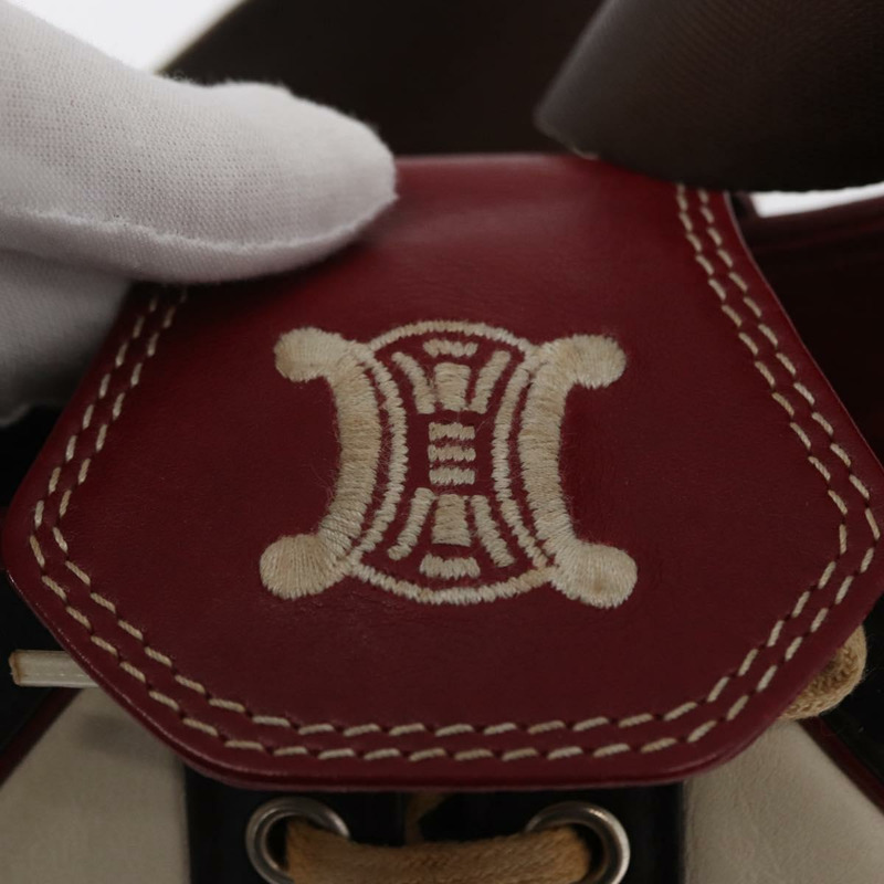 【日本直送】CELINE 2002世界盃單肩包 皮革 白色 黑色 銀色 Auth mr1649-18