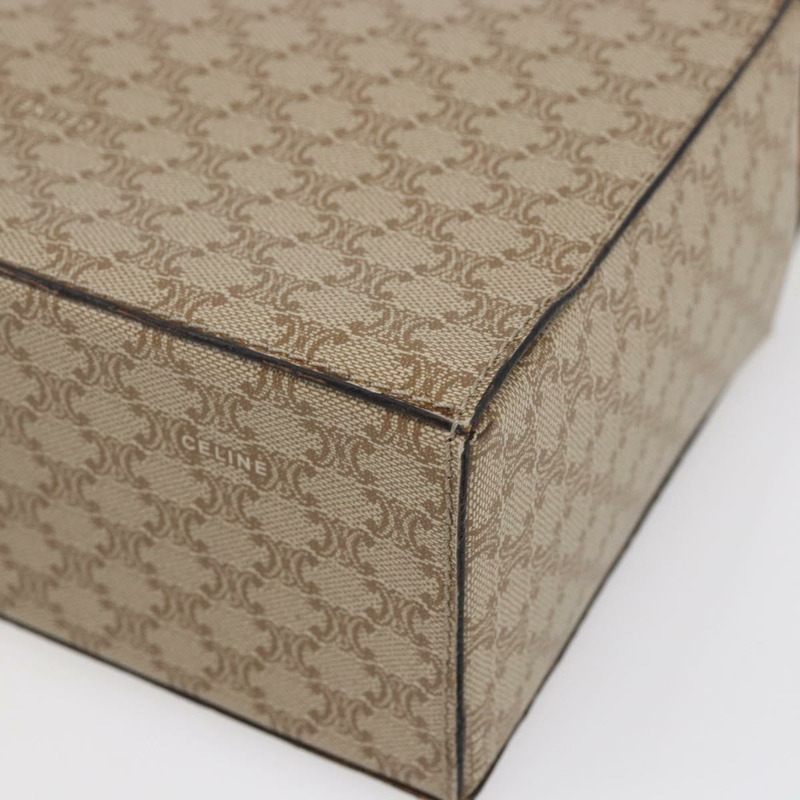 【日本直送】CELINE Macadam帆布手提包 PVC 米色 金色 Auth mr1651-14