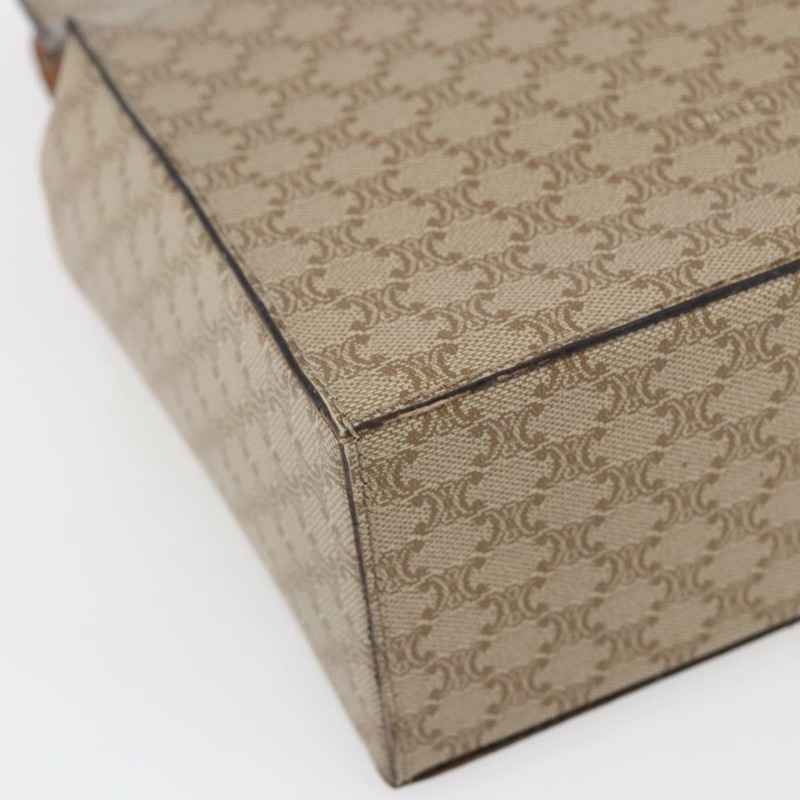 【日本直送】CELINE Macadam帆布手提包 PVC 米色 金色 Auth mr1651-15