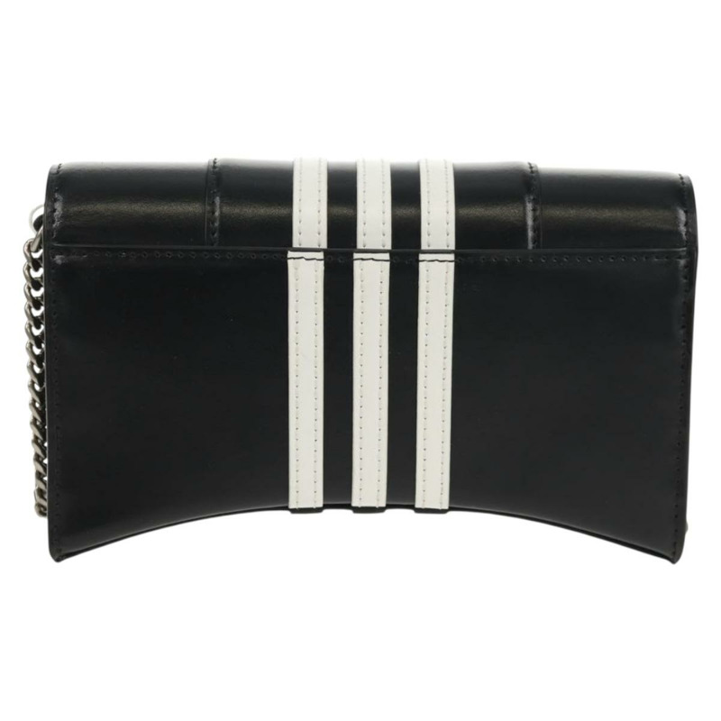 【日本直送】BALENCIAGA 與 Adidas 聯名款鏈條包,黑色皮革,貨號 656050,正品 mr1601M-1