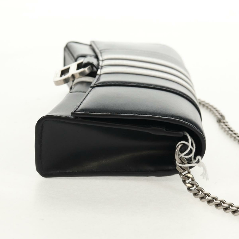 【日本直送】BALENCIAGA 與 Adidas 聯名款鏈條包,黑色皮革,貨號 656050,正品 mr1601M-3