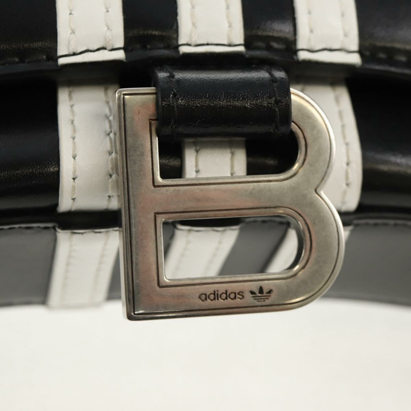 【日本直送】BALENCIAGA 與 Adidas 聯名款鏈條包,黑色皮革,貨號 656050,正品 mr1601M-18