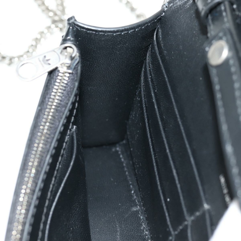 【日本直送】BALENCIAGA 與 Adidas 聯名款鏈條包,黑色皮革,貨號 656050,正品 mr1601M-23
