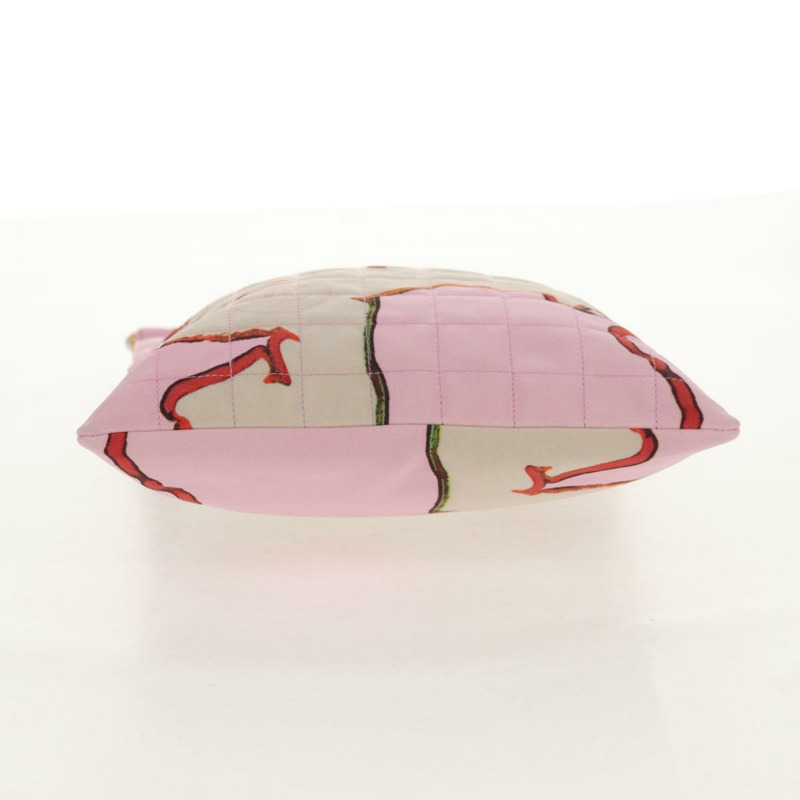 【日本直送】香奈兒 Choco Bar 手提包 帆布 金粉色 CC 標誌 正品 154030M-4