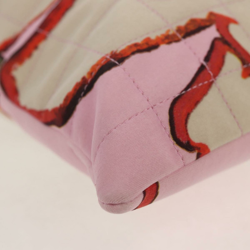 【日本直送】香奈兒 Choco Bar 手提包 帆布 金粉色 CC 標誌 正品 154030M-14