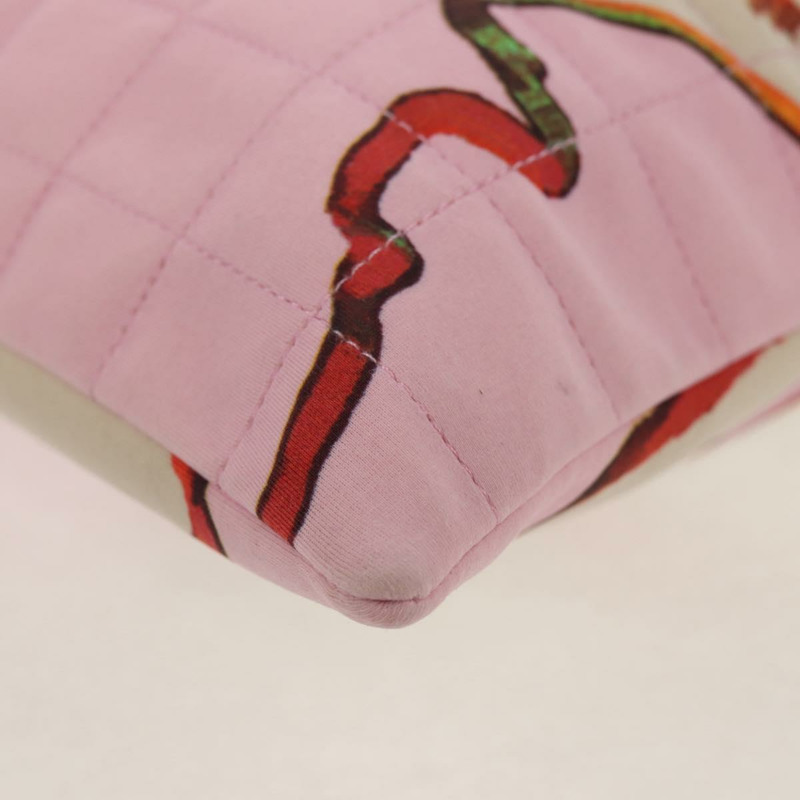 【日本直送】香奈兒 Choco Bar 手提包 帆布 金粉色 CC 標誌 正品 154030M-15