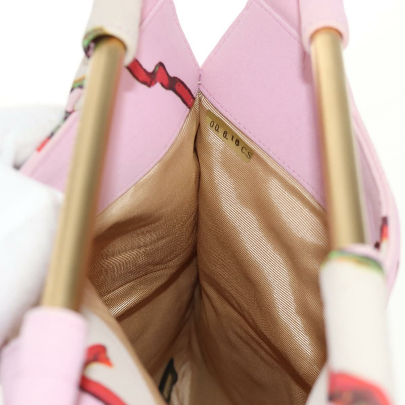 【日本直送】香奈兒 Choco Bar 手提包 帆布 金粉色 CC 標誌 正品 154030M-19