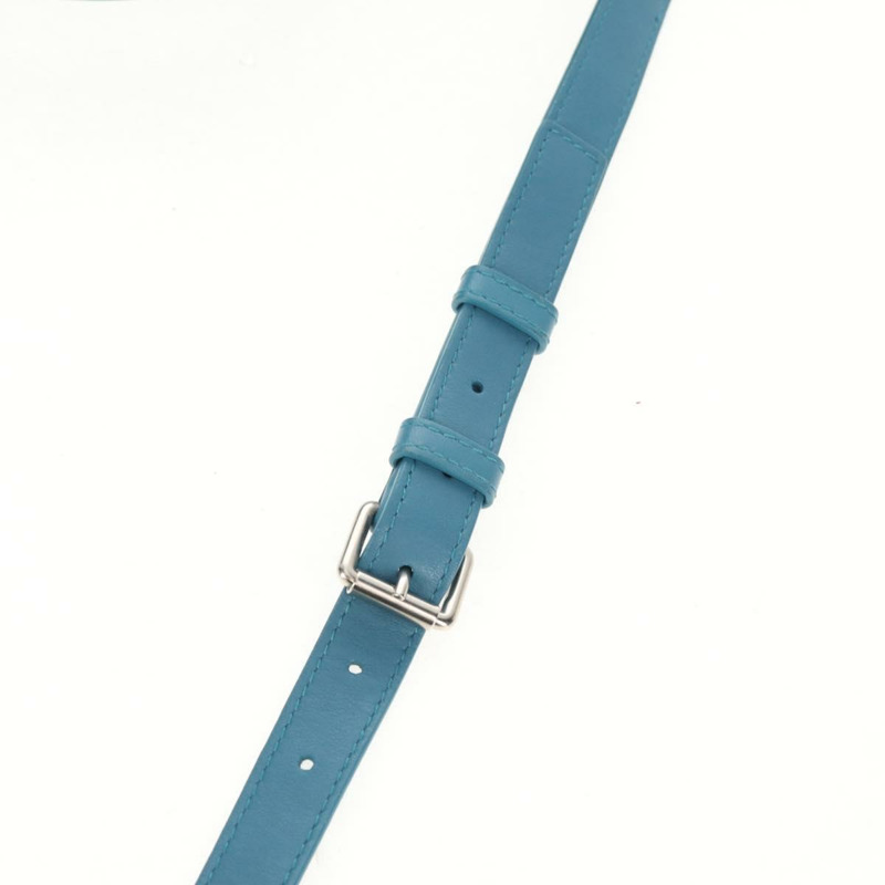 【日本直送】BALENCIAGA 三角形旅行包 M 號,皮革材質,兩用,淺藍色,貨號 476974,正品編號 154084V-14