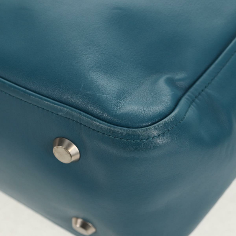 【日本直送】BALENCIAGA 三角形旅行包 M 號,皮革材質,兩用,淺藍色,貨號 476974,正品編號 154084V-19