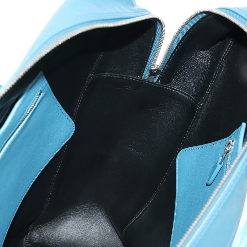 【日本直送】BALENCIAGA 三角形旅行包 M 號,皮革材質,兩用,淺藍色,貨號 476974,正品編號 154084V-25