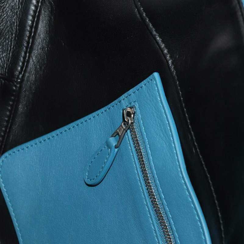 【日本直送】BALENCIAGA 三角形旅行包 M 號,皮革材質,兩用,淺藍色,貨號 476974,正品編號 154084V-27