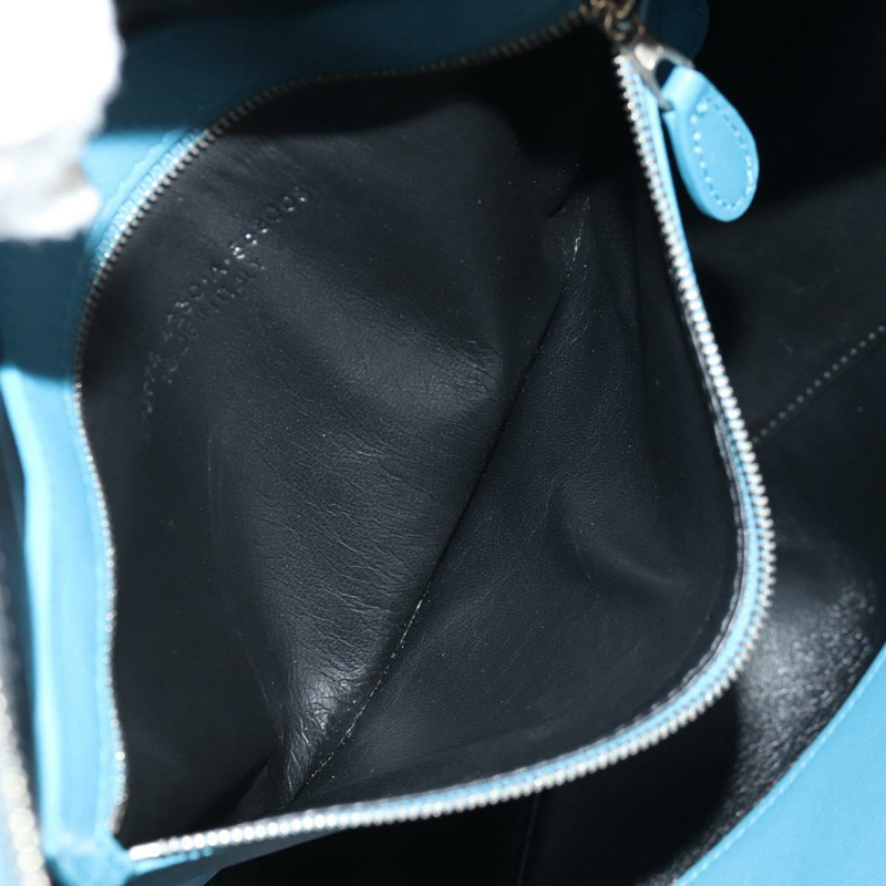 【日本直送】BALENCIAGA 三角形旅行包 M 號,皮革材質,兩用,淺藍色,貨號 476974,正品編號 154084V-28