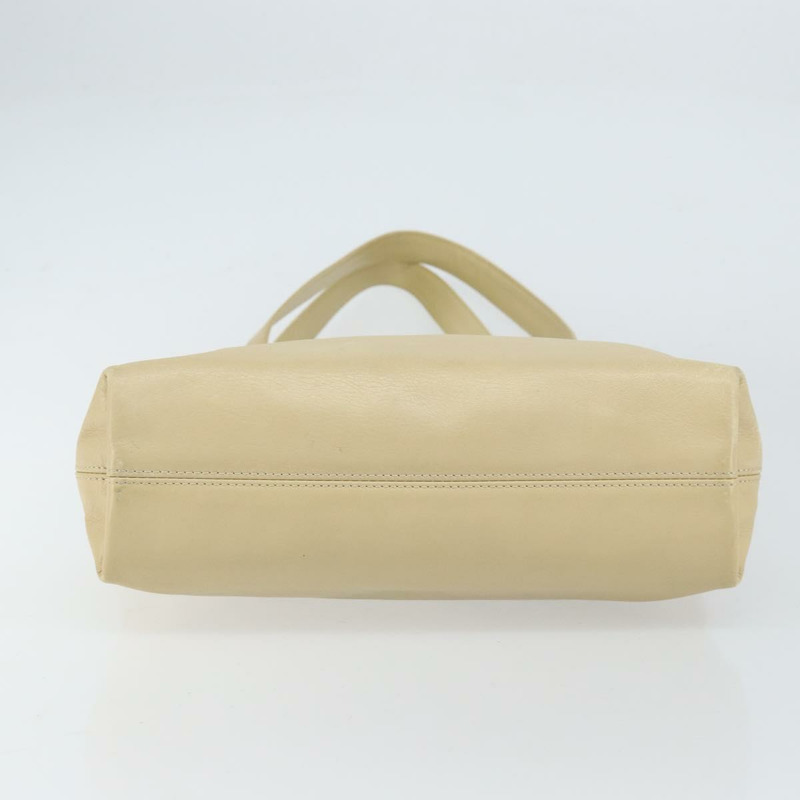 【日本直送】香奈兒羊皮手提包 米色 金色 CC 標誌 正品 BA8261-4