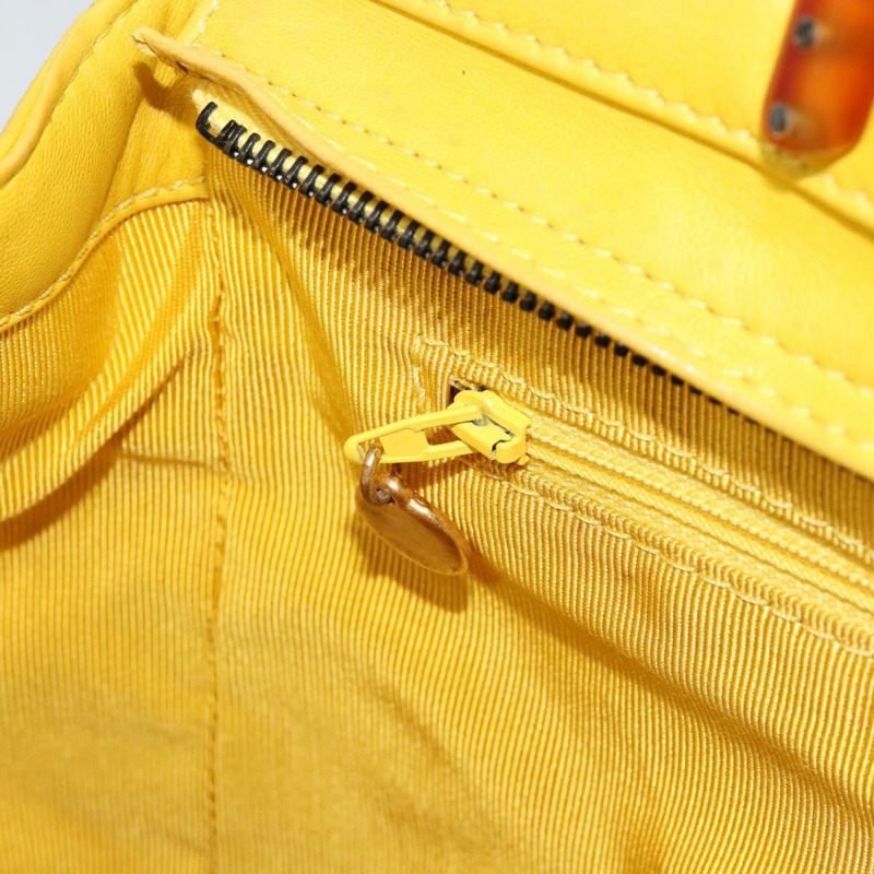 【日本直送】香奈兒 Matelasse 手袋,羊皮,黃色,CC 標誌,正品 BA8254-22