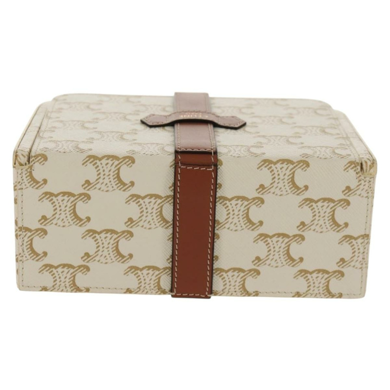 【日本直送】CELINE Triomphe 帆布大號珠寶盒 PVC 白色 4M0382DIU 正品 154934SM-1