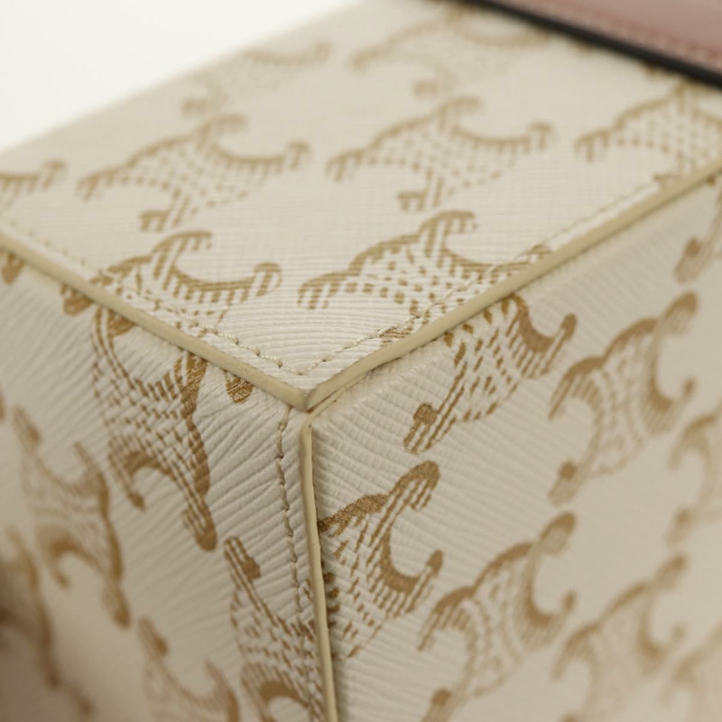 【日本直送】CELINE Triomphe 帆布大號珠寶盒 PVC 白色 4M0382DIU 正品 154934SM-6