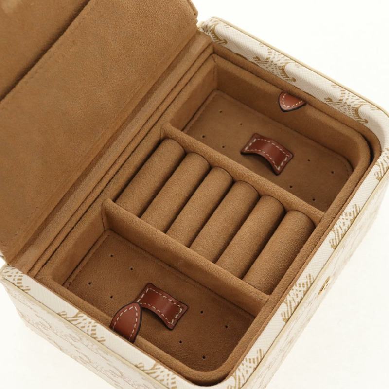 【日本直送】CELINE Triomphe 帆布大號珠寶盒 PVC 白色 4M0382DIU 正品 154934SM-20