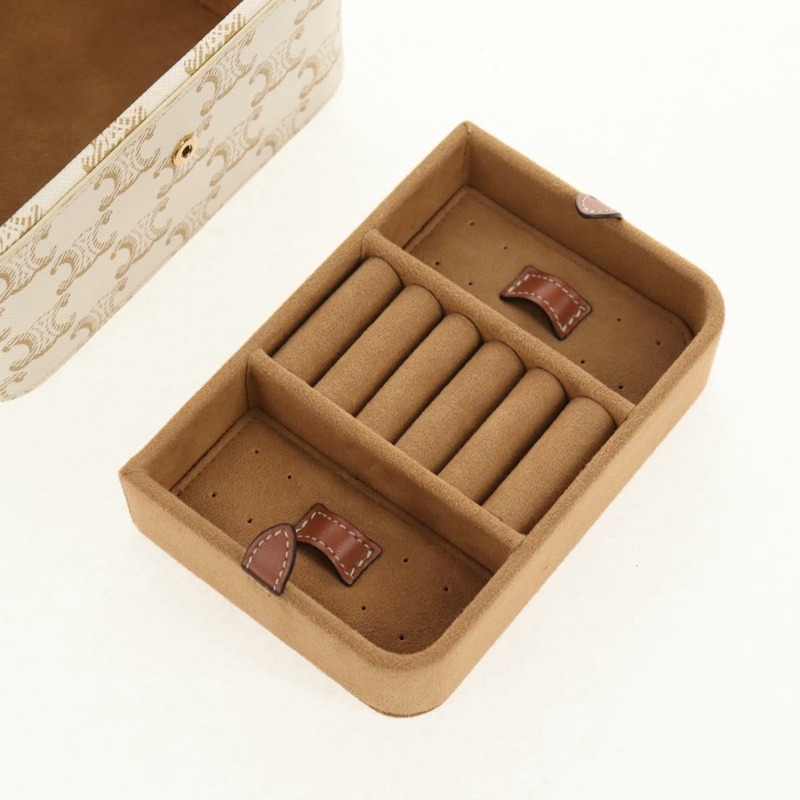 【日本直送】CELINE Triomphe 帆布大號珠寶盒 PVC 白色 4M0382DIU 正品 154934SM-24