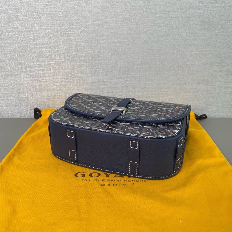 ✨Goyard 深藍色老花郵差包 99新有購證💙-6