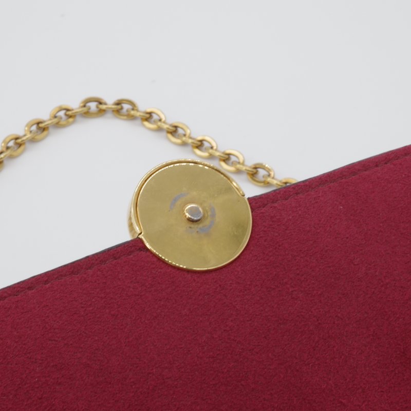 Louis Vuitton 路易威登 Portefeuille Flore 酒紅色 棕色花紋 金扣 老花 帆布 金色鏈條 肩背包 多卡位-11