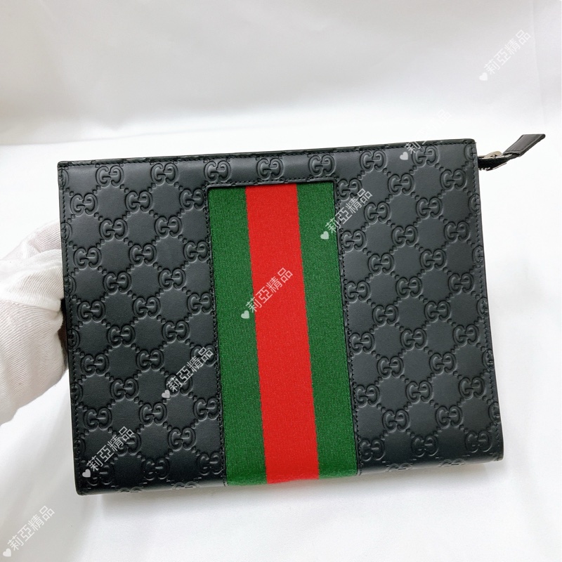 莉亞精品♡ Gucci 手拿包 黑 二手美品-10