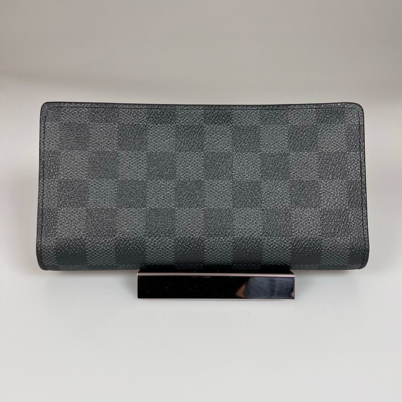 LV N62665/晶片款 黑棋盤格Brazza長夾-0