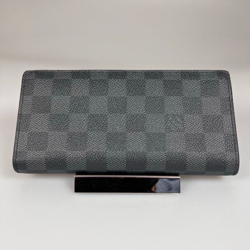 LV N62665/晶片款 黑棋盤格Brazza長夾-1