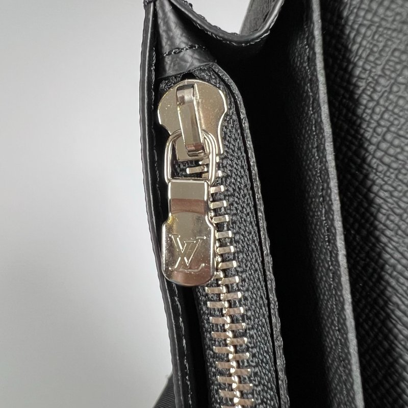 LV N62665/晶片款 黑棋盤格Brazza長夾-11