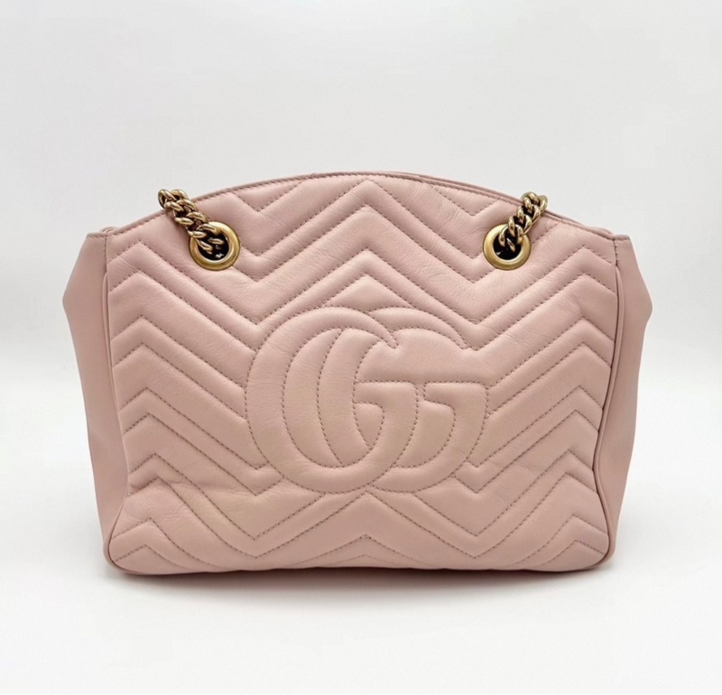 GUCCI 粉金marmont托特包29*23*9 98新配件塵袋-5