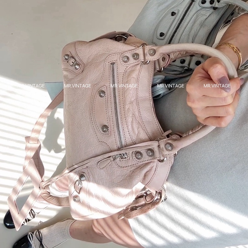 Balenciaga 粉色機車包💗-0