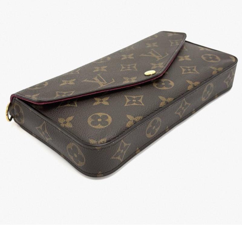 LV PochetteFelicie經典老花三合一肩背斜背包21*12*3 98新配件塵袋-4