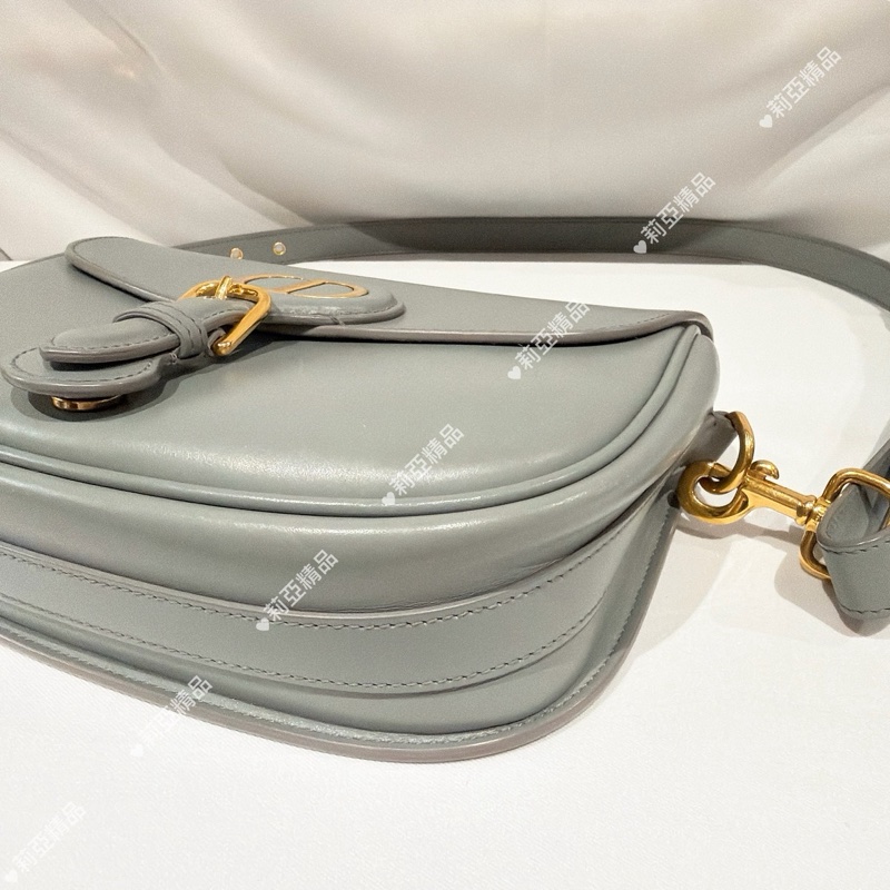 莉亞精品♡ Dior Bobby 中號 岩石灰 二手美包-8