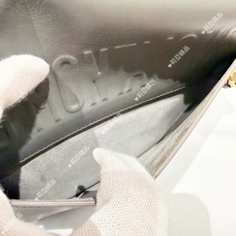 莉亞精品♡ Dior Bobby 中號 岩石灰 二手美包-9