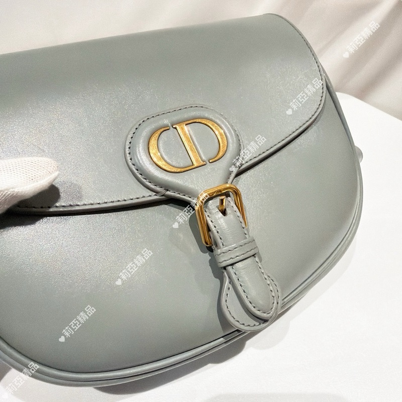 莉亞精品♡ Dior Bobby 中號 岩石灰 二手美包-10