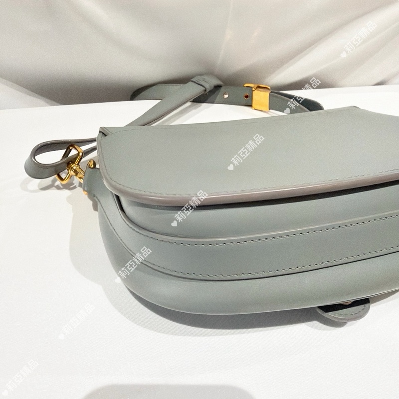 莉亞精品♡ Dior Bobby 中號 岩石灰 二手美包-11